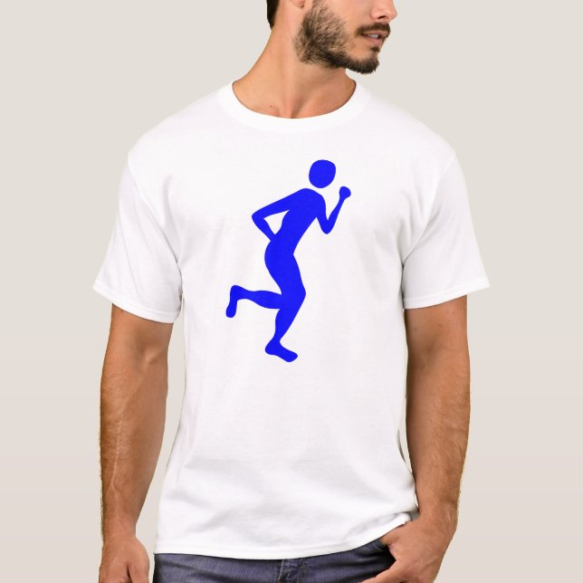 T-shirt Coureur (Homme) - Bleu (Devant)