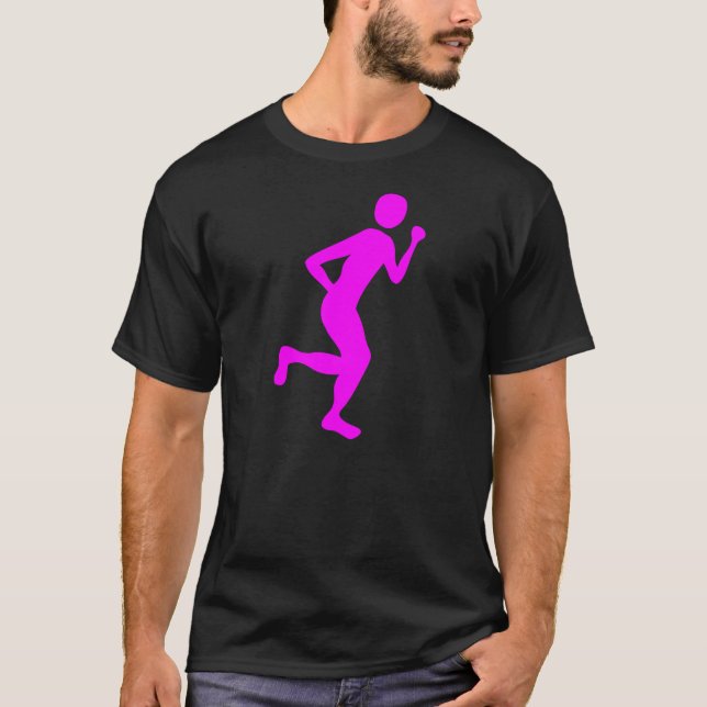 T-shirt Coureur (Homme) - Magenta (Devant)