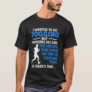 T-shirt Coureur JE VOULAIS ALLER FAIRE DU JOGGING MAIS Cou