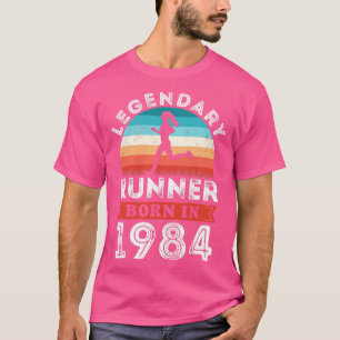 T-shirt Coureur légendaire né 1984 40e anniversaire Cadeau