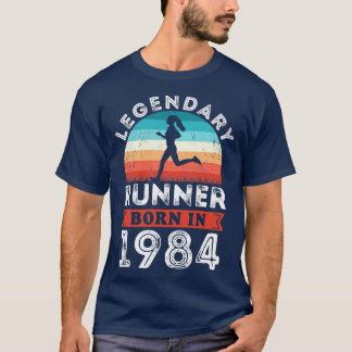 T-shirt Coureur légendaire né 1984 40e anniversaire Cadeau
