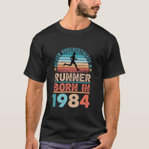 T-shirt Coureur né en 1984 40e anniversaire Cadeau coureur