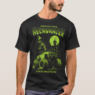 T-shirt Coureur Nécro de Monster Truck Halloween Horreur