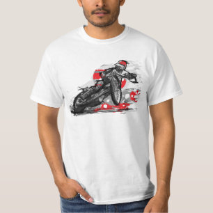 T-shirt Coureur plat de moto de voie de speed-way