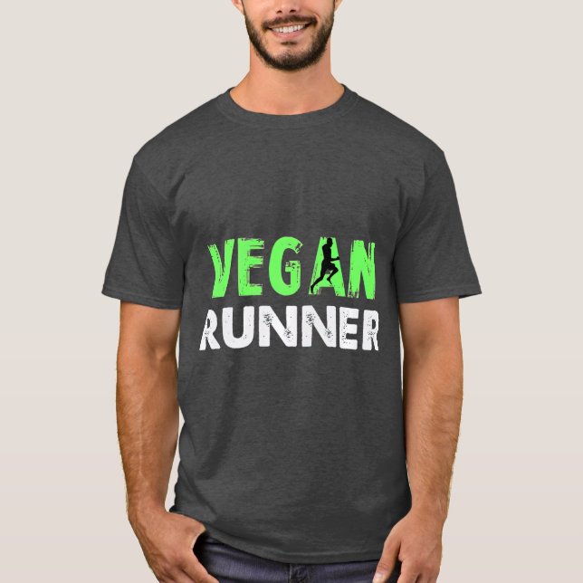 T-shirt Coureur végétal pour athlète végétalien masculin (Devant)