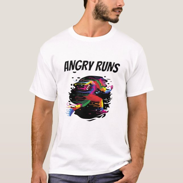 T-shirt Coureurs En Colère, Football Bonjour, Amateurs De  (Devant)
