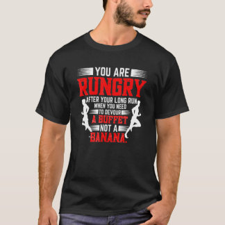 T-shirt Coureurs exécutant un long parcours de marathon