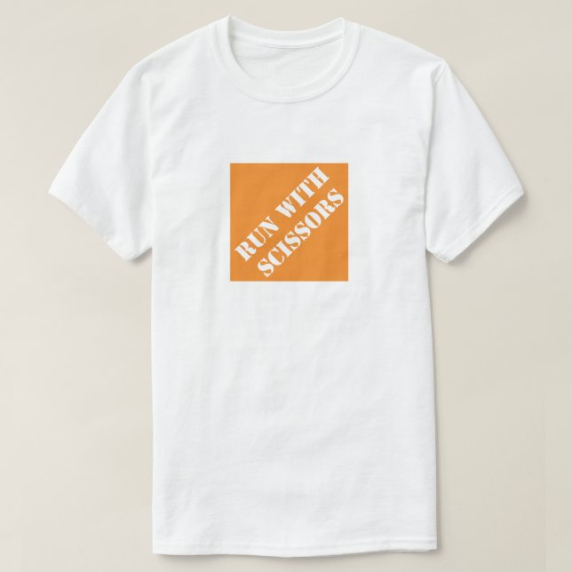 T-shirt Courez Avec Des Ciseaux Drôle Papa Fête des pères  (Design devant)
