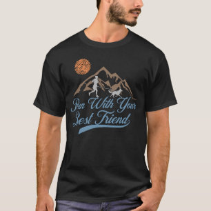 T-shirt Courez Avec Votre Meilleur Ami Canicross Courir Le