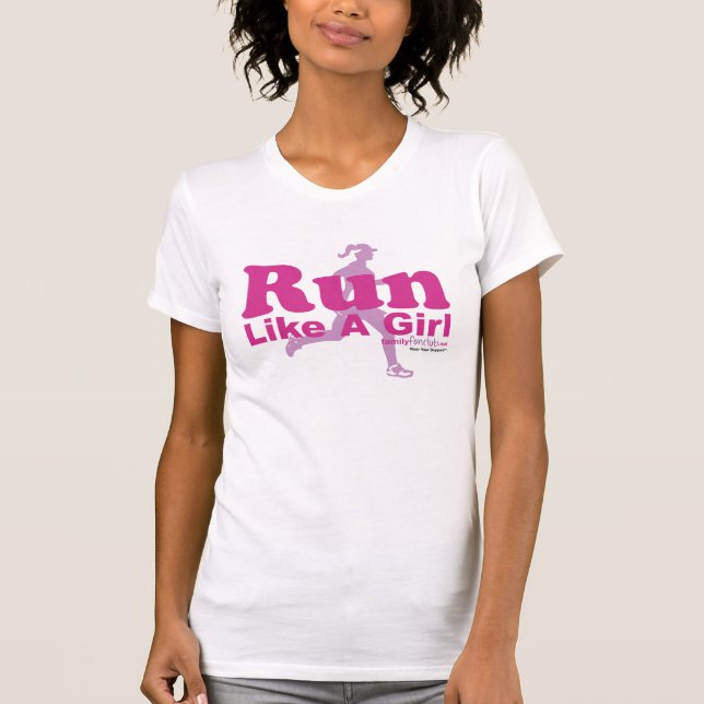 T-shirt Courez comme une fille (Devant)
