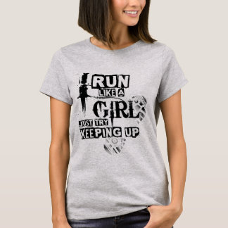 T-shirt Courez comme une fille - marathon de Londres