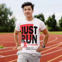 Courez juste Marathon Course de piste Date Red Lig