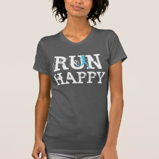 T-shirt COUREZ la chemise courante drôle HEUREUSE