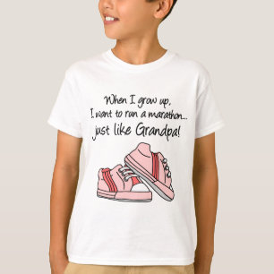 T-shirt Courez le marathon juste comme mon grand-papa