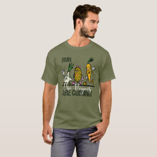 T-shirt Courez les végétaliens sont les légumes venants