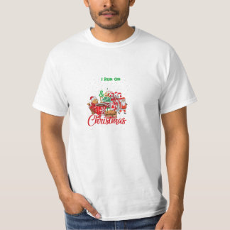 T-shirt Courez Sur Le Café Et Noël