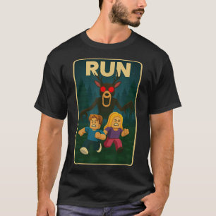 T-shirt Courir 99 Nuits Halloween Joueur Cerf dans la Forê