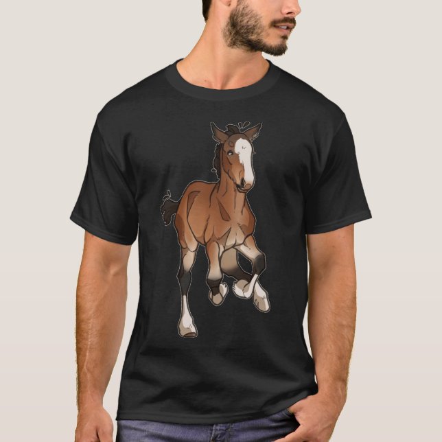 T-shirt Courir Clydesdale Foal (Devant)