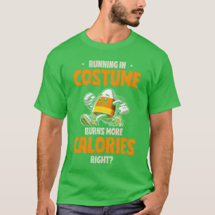 T-shirt Courir en costume brûle plus de calories Halloween