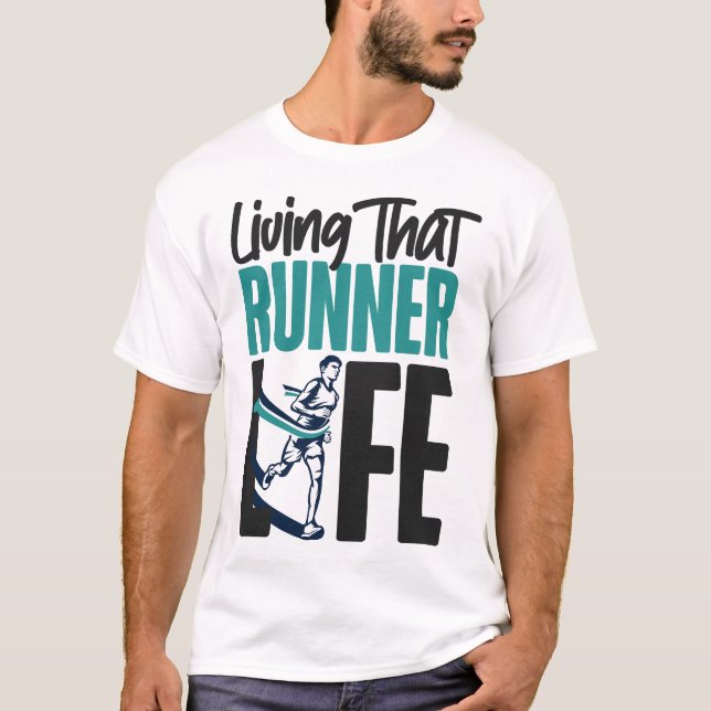 T-shirt Courir Jogging Vivre Cette Vie De Coureur (Devant)
