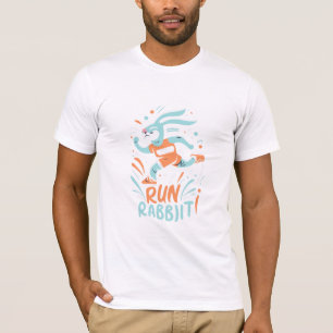 T-shirt courir lapin marathon coureur lapin mignon