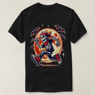 T-shirt Courir le squelette avec les Baskets - Halloween É