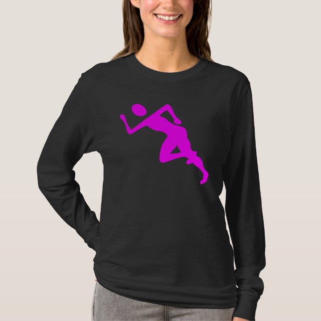 T-shirt Courir - Magenta (Devant)