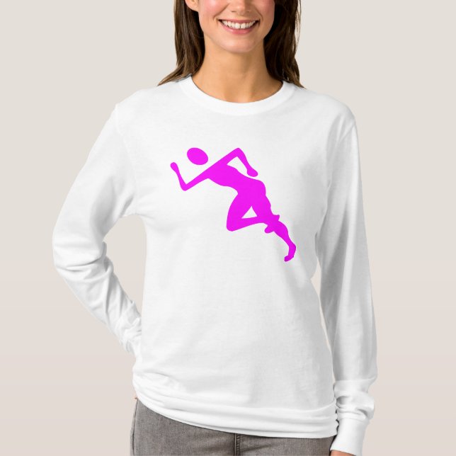 T-shirt Courir - Magenta (Devant)