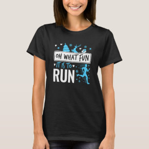 T-shirt Courir Noël Oh Quel Amusant c'est de courir