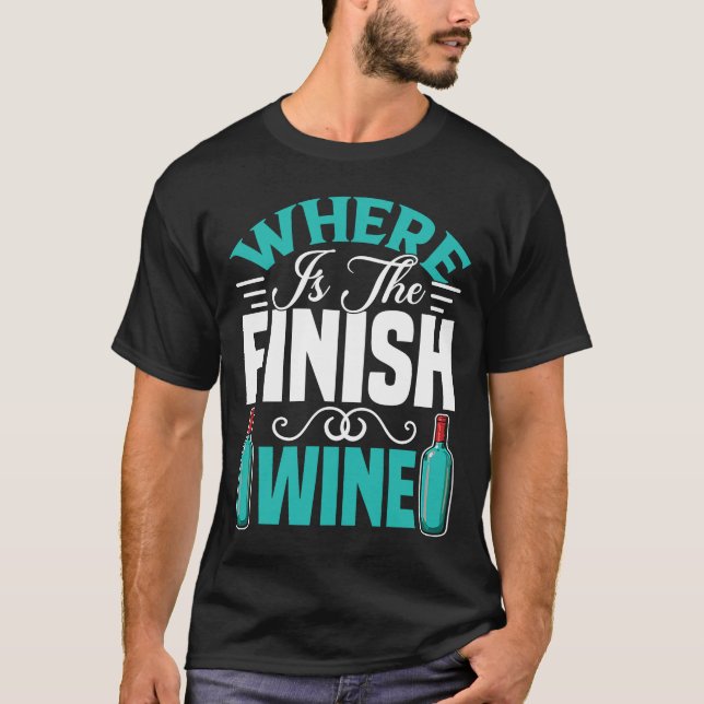 T-shirt Courir Où Se Trouve Le Vin Finlandais (Devant)