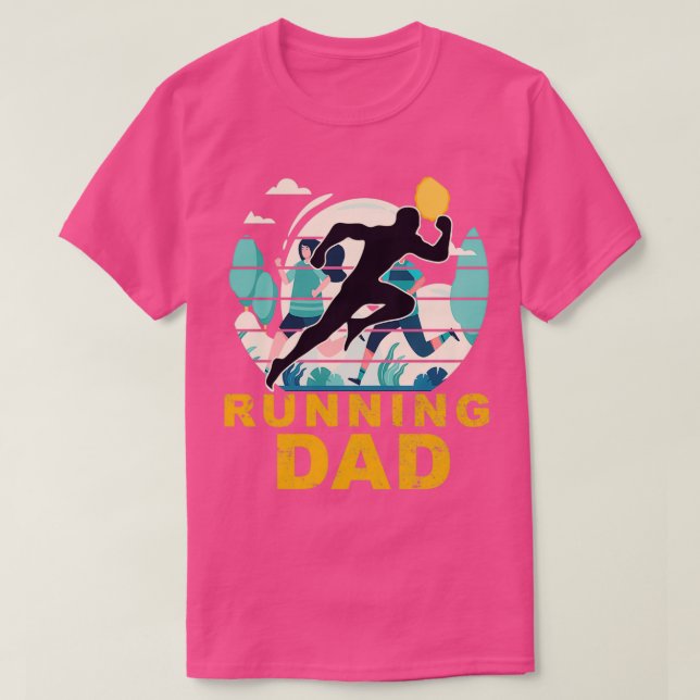 T-shirt Courir papa drôle Marathon coureur père27s Jour i (Design devant)
