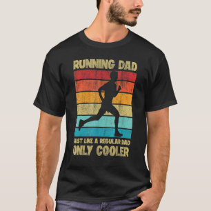 T-shirt Courir Pour Hommes Papa Vintage Marathon Entraîneu