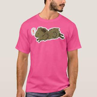 T-shirt Courir un autocollant de cochon de Guinée Abyssini