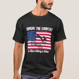 T-shirt Courir Un Pays, C'Est Comme Faire Du Vélo