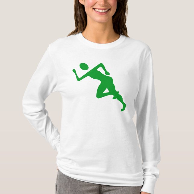 T-shirt Courir - Vert herbe (Devant)