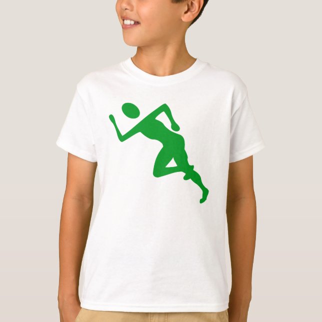 T-shirt Courir - Vert herbe (Devant)