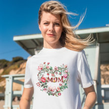 Couronne de coeur florale - MOM