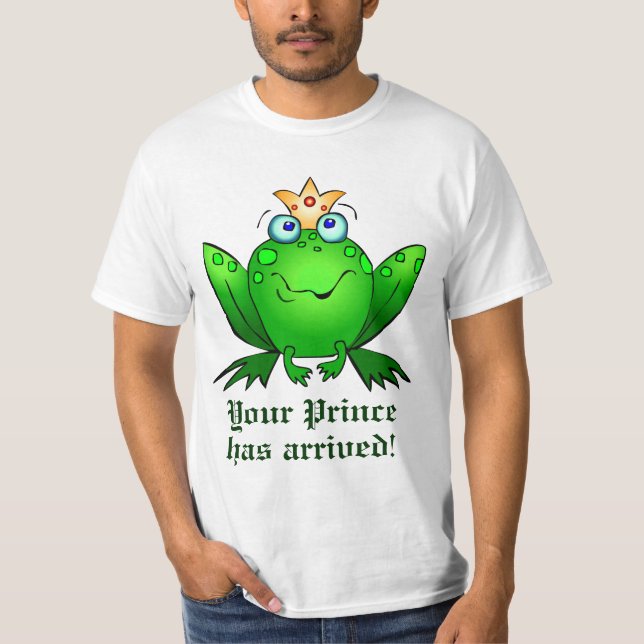 T-shirt Couronne de grenouille Votre Prince est arrivé (Devant)