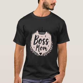 T-shirt Couronne de laurier de typographie pour la mère pa