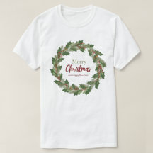 T-Shirt Couronne de Noël Joyeux