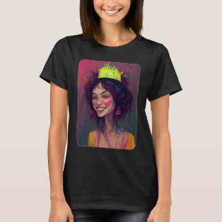 T-shirt Couronne de Princesse de Fête Célébration Amusante