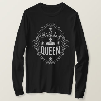 T-shirt Couronne de Reine d'Anniversaire Typographie Vinta
