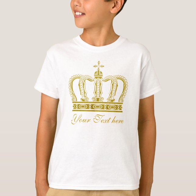 T-shirt Couronne d'or + texte (Devant)