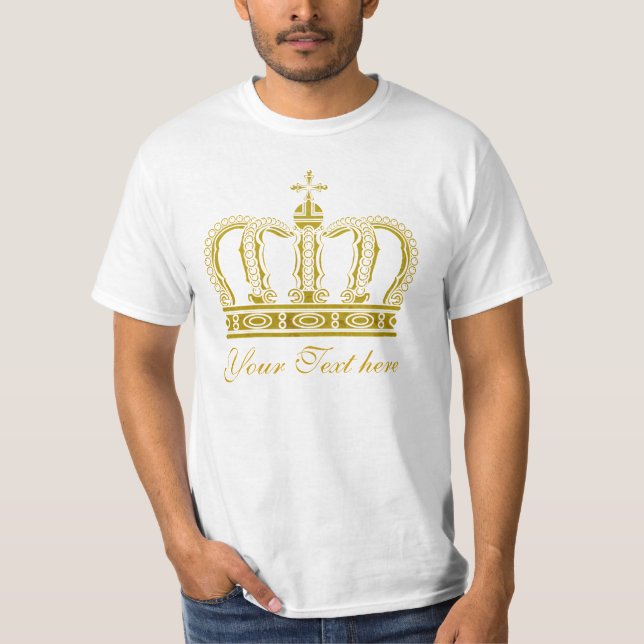 T-shirt Couronne d'or + texte (Devant)