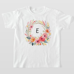 T-shirt Couronne florale élégante fleurs personnalisées