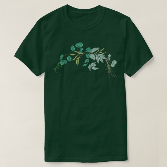 T-shirt Couronne mariage fleurie I Bouquet nuptial style b (Design devant)