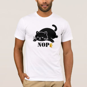 T-shirt Couronne NOPE Chat Noir Drôle pour les Amateurs de