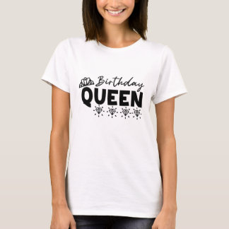 T-shirt Couronne, reine Anniversaire, reine Anniversaire
