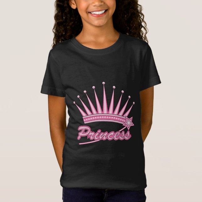 T-Shirt Couronne rose princesse (Devant)