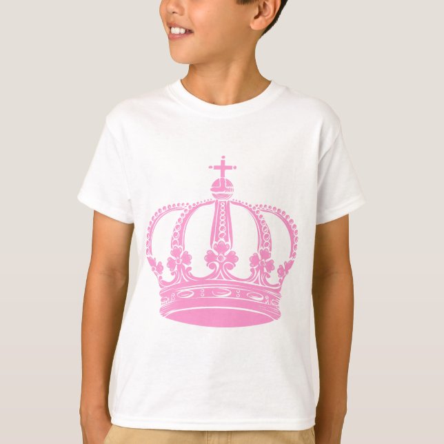T-shirt Couronne royale 02 - Rose (Devant)